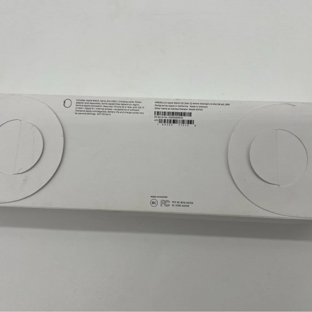 Apple Watch SE 2 44mm Midnight Aluminum - Midnight Sport Band MRE93LL/A